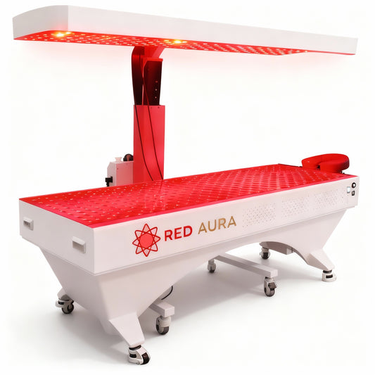 Red Aura Pro 360: Commercial Full Body Red Light Therapy Bed with Clinical-Grade Near-Infrared (NIR) | PBM for Rapid Muscle Recovery & Advanced Anti-Aging